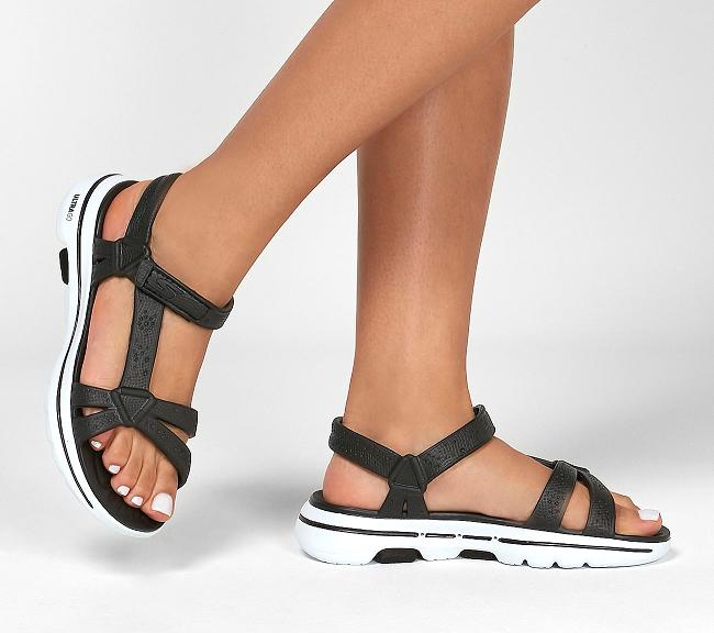 Sandalias de Verano Skechers Mujer - GOwalk 5 Negro HGSNL8910